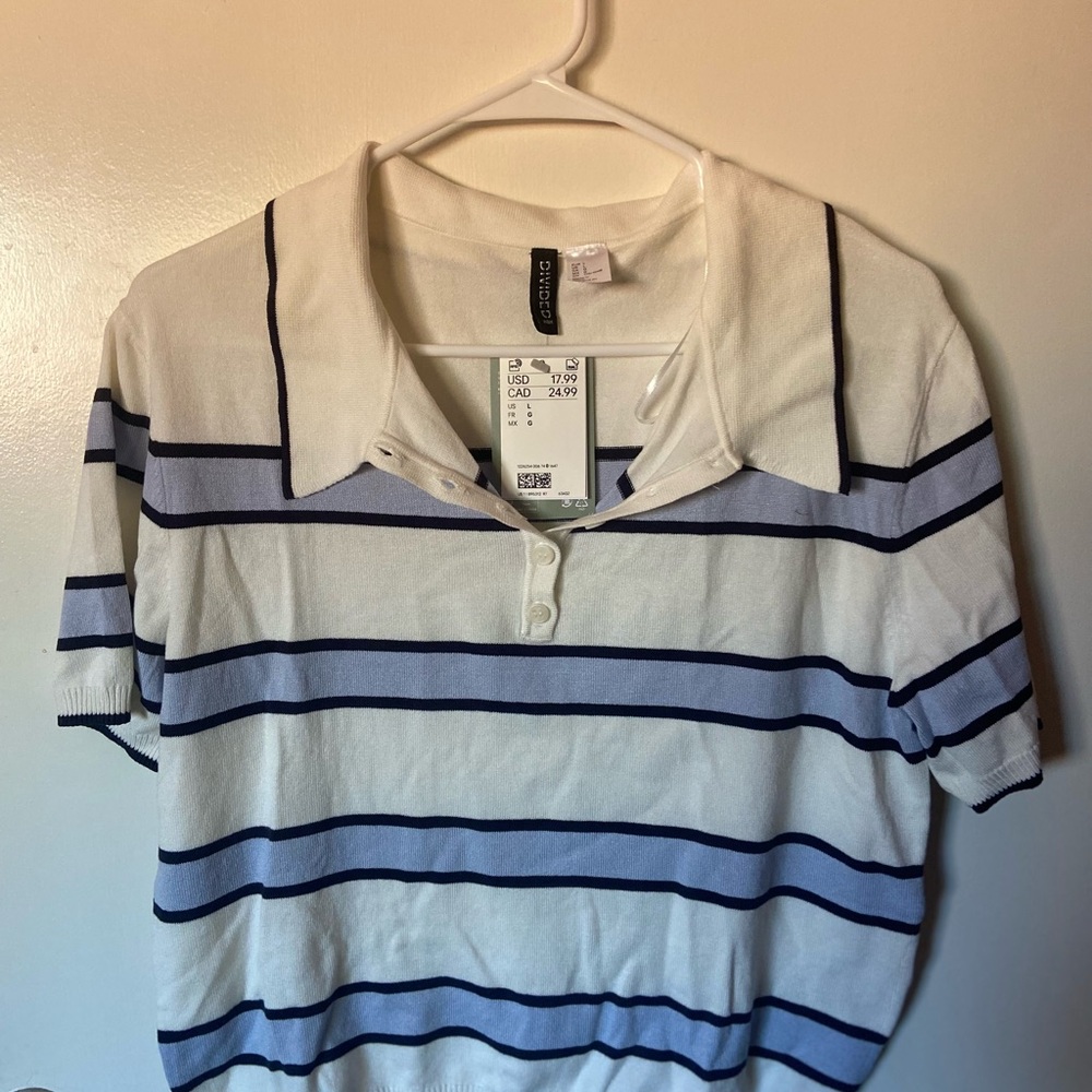 Brand new, H&M light polo sweater